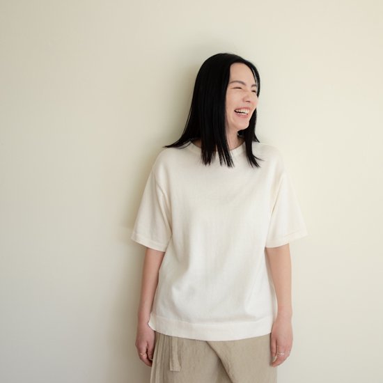 【mother】WASHI KNIT CREW NECK T - UNISEX