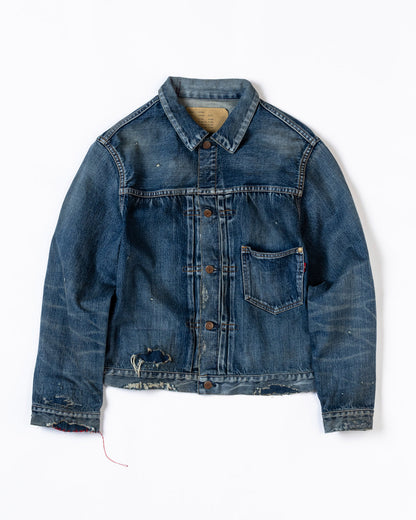 CONTEXT005-24R FRONT TUCK DENIM REMAKED JACKET