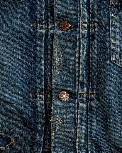 CONTEXT005-24R FRONT TUCK DENIM REMAKED JACKET