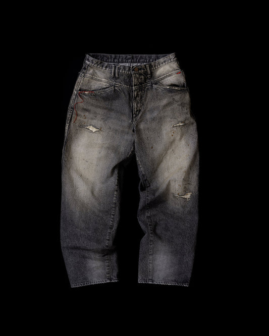 AN339-R FRONT YORK REMAKED DENIM PANTS