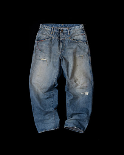 AN339-R FRONT YORK REMAKED DENIM PANTS