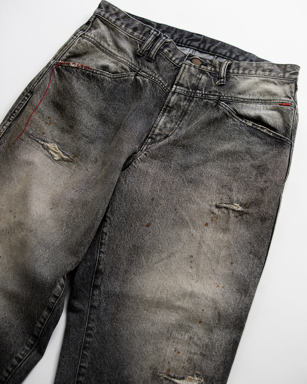 AN339-R FRONT YORK REMAKED DENIM PANTS