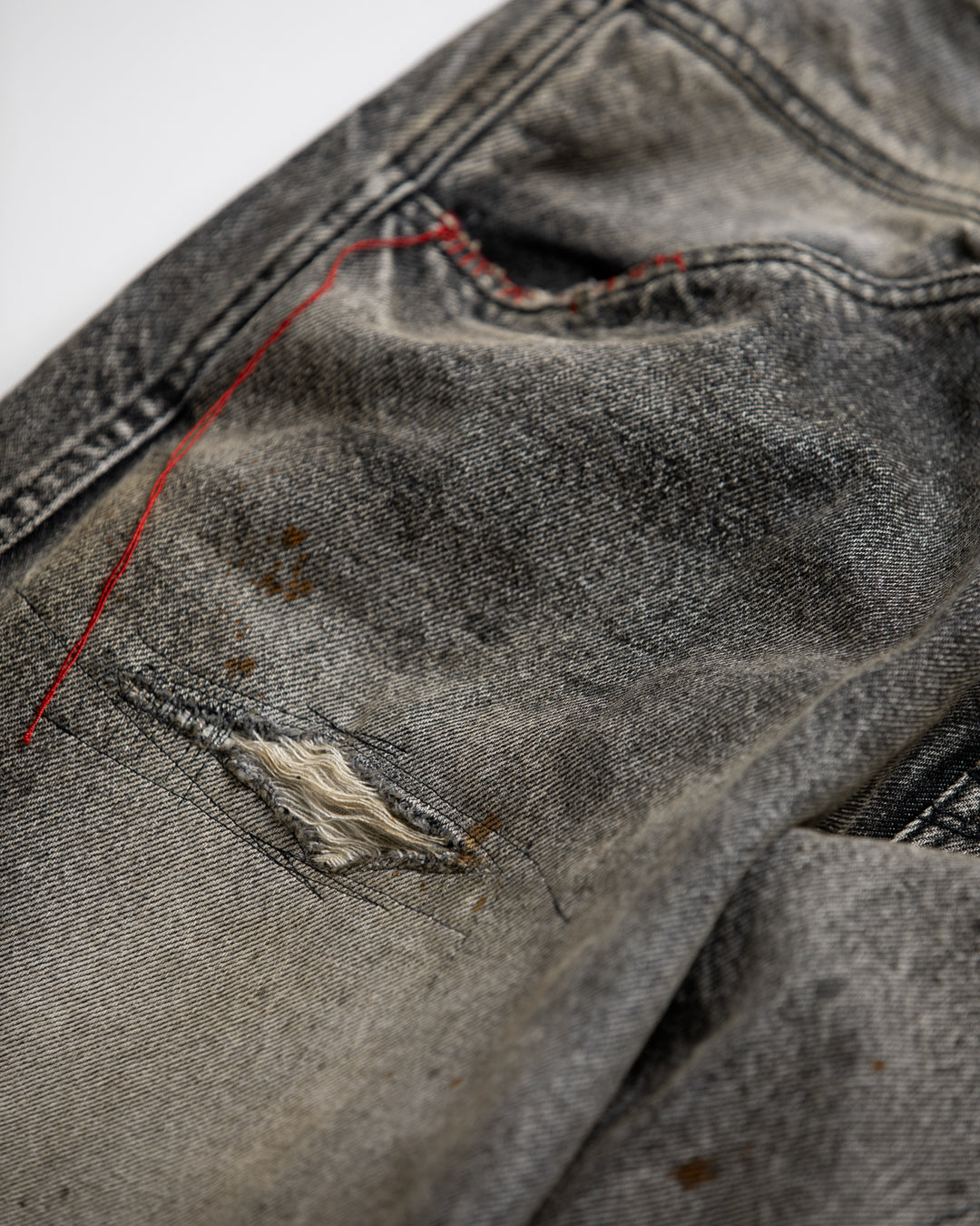 AN339-R FRONT YORK REMAKED DENIM PANTS