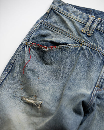 AN339-R FRONT YORK REMAKED DENIM PANTS