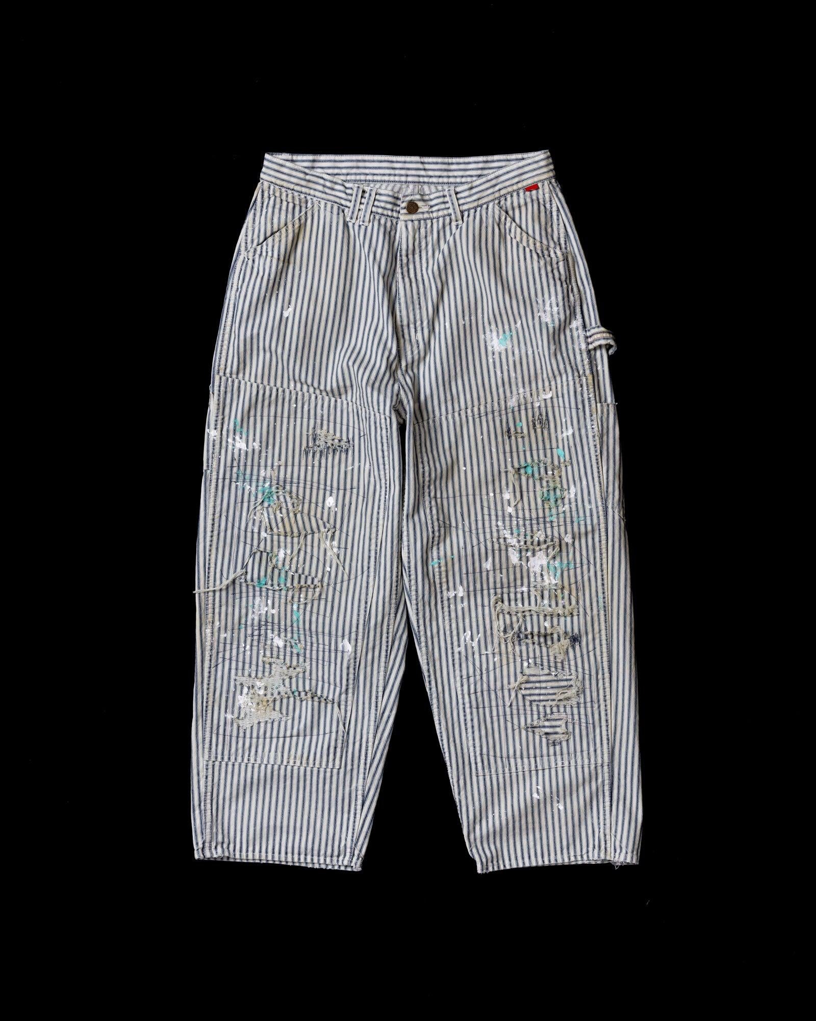 Remaked AN347-R HICKORY DOUBLEKNEE REMAKED PAINTER PANTS – ambassador: new york