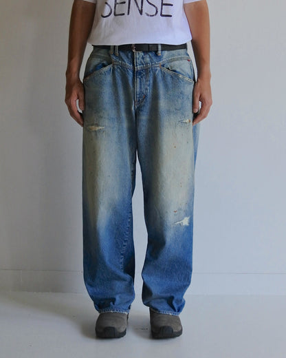 AN339-R FRONT YORK REMAKED DENIM PANTS