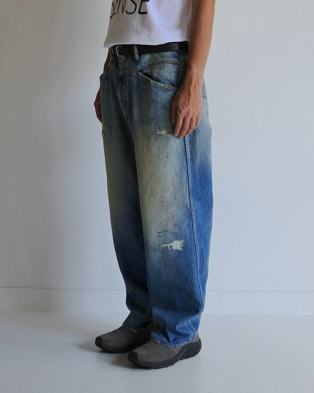 AN339-R FRONT YORK REMAKED DENIM PANTS